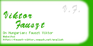 viktor fauszt business card